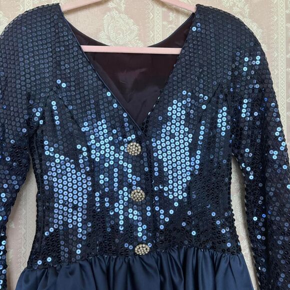 Rimini Sequin Navy Blue Dress - Picture 6 of 8